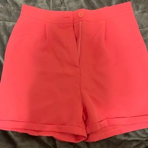Pink high waisted shorts